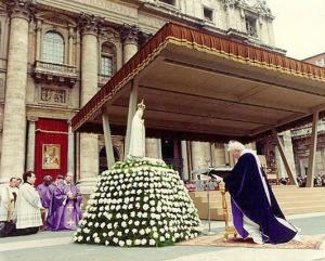 Mary on Flower Altar Worship